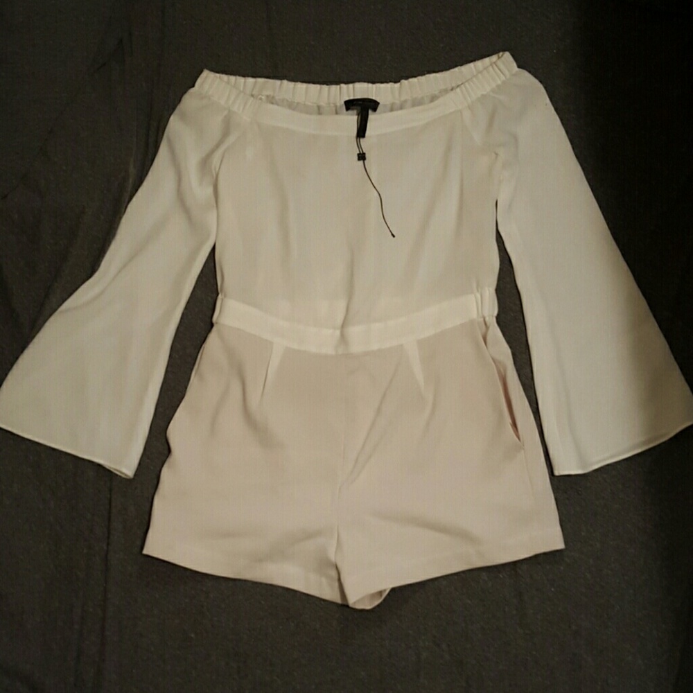 BCBG white/cream romper - off-shoulder, gorgeous, all-occasion in warm weather